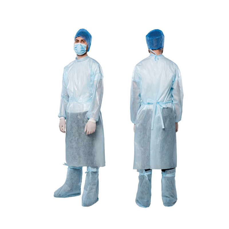 Халат хір.р.ХL, д.140см,на зав'язках,рукав манжет,спанбонд 30г/м2,стер.,одн.вик.